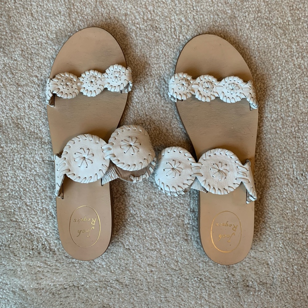 White Jack Roger Sandals Size 9M